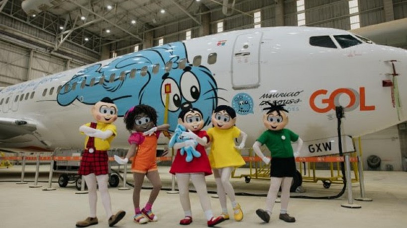 Avião da Turma da Mônica comemora os 60 anos da personagem