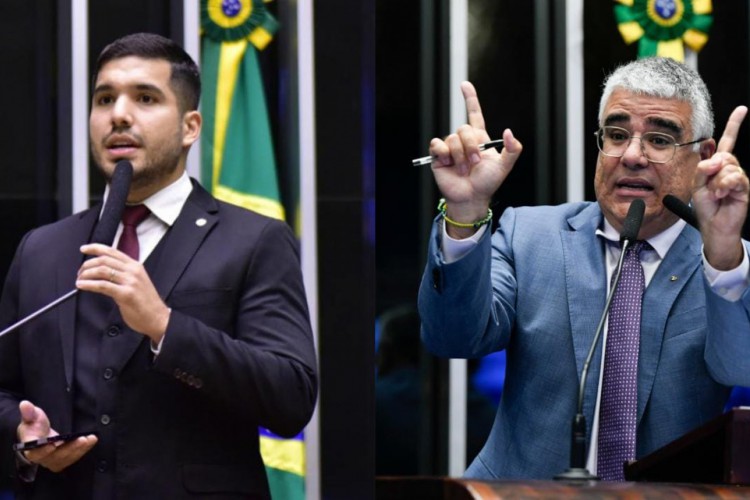 Os cearenses, deputado federal André Fernandes (PL) e o senador Eduardo Girão (Novo)