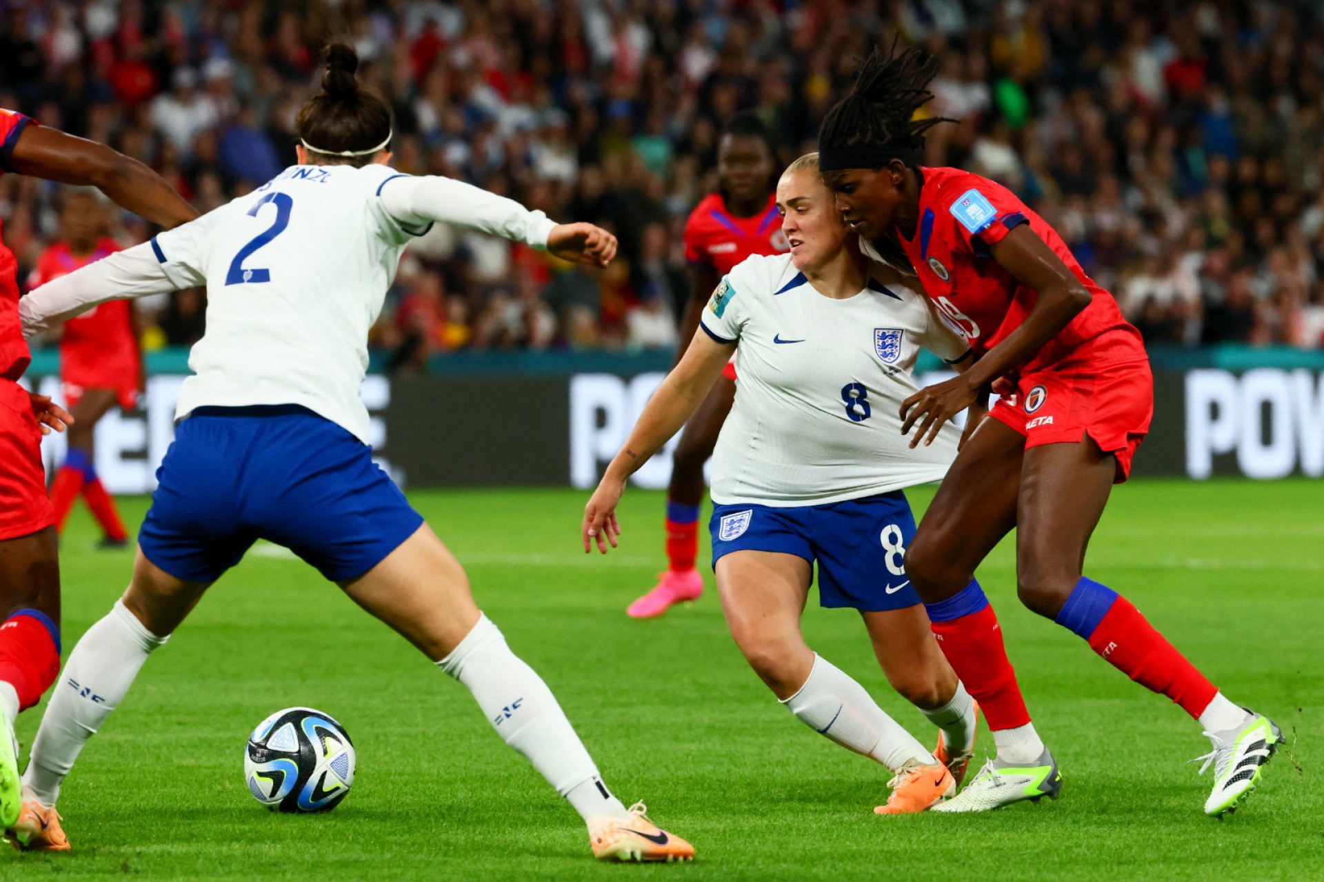 Jogo entre Inglaterra e Haiti, pela Copa do Mundo Feminina