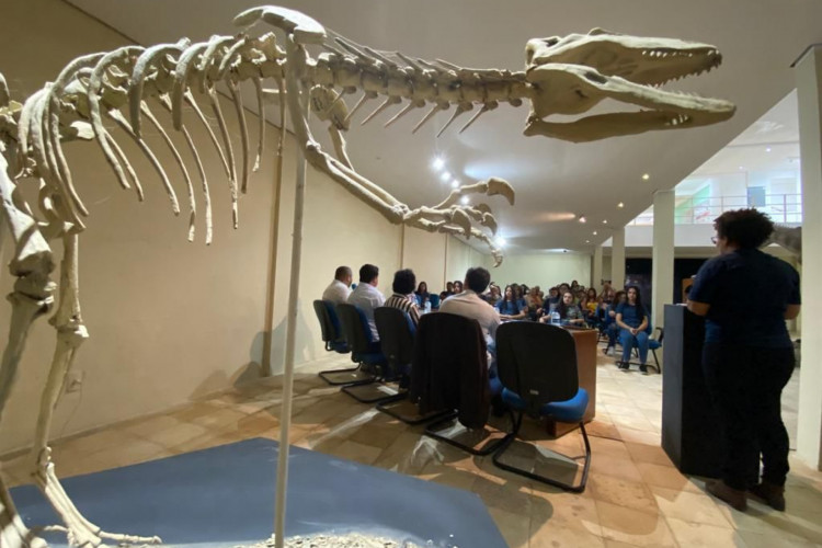 Exposição do fóssil Ubirajara jubatus foi aberta no Museu de Paleontologia Plácido Cidade Nuvens, em Santana do Cariri