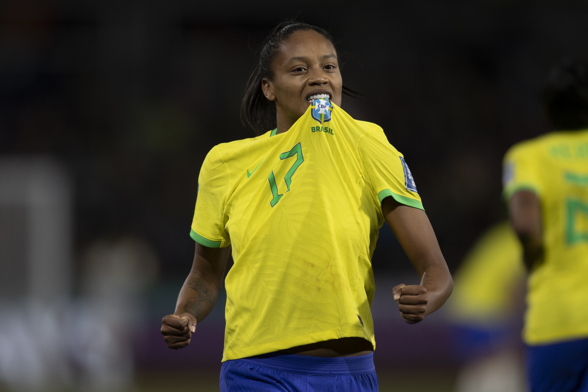 A meio-campista Ary Borges marcou o primeiro gol do Brasil na Copa do Mundo Feminina 2023 