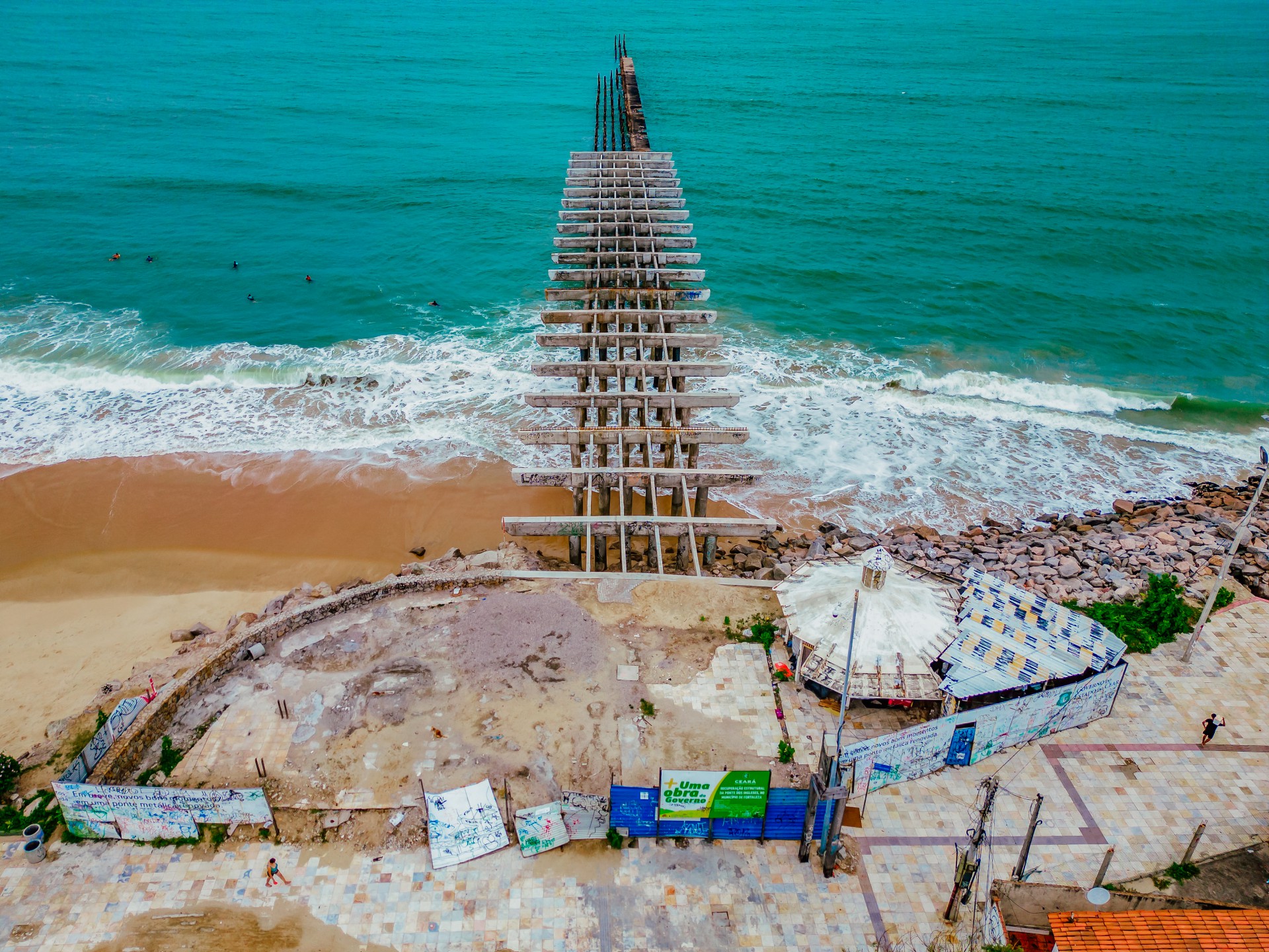 Fortaleza, CE, BR - 09.03.23  - Paraliza&ccedil;&atilde;o da reforma da Ponte dos Ingleses (ponte met&aacute;lica) (Fco Fontenele/OPOVO)(Foto: FCO FONTENELE)