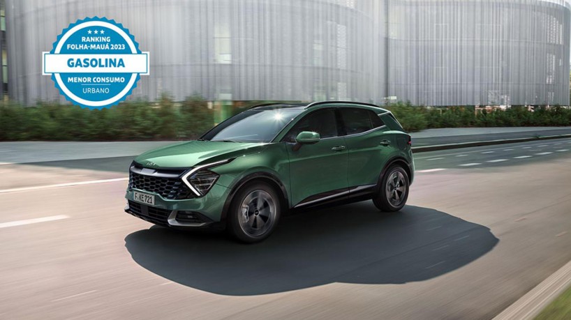 O modelo Sportage, agora com sistema híbrido Mild Hybrid Electric Vehicle (MHEV), registrou consumo urbano de 12,7 km/l. 