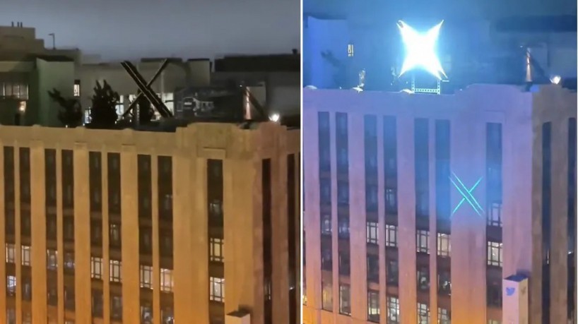 O letreiro luminoso estava incomodando moradores vizinhos à sede da rede social X, antigo Twitter