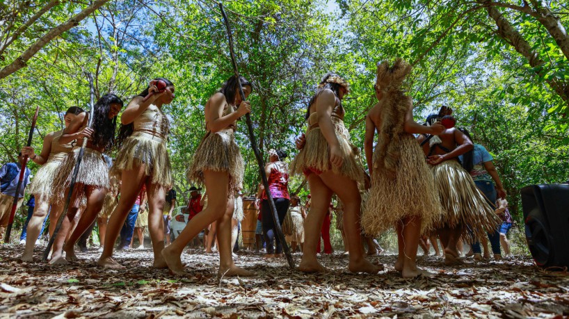 Ind&iacute;genas na comunidade Tapeba no munic&iacute;pio de Caucaia  