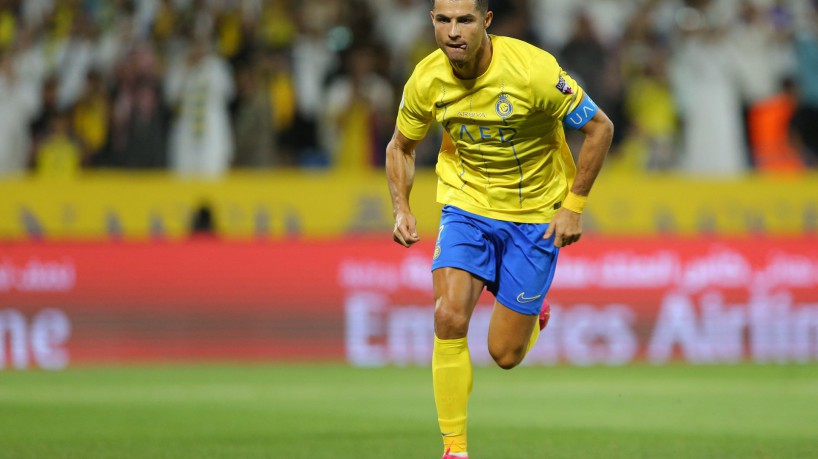 Cristiano Ronaldo em jogo do Al-Nassr pela Copa Árabe de Clubes Campeões