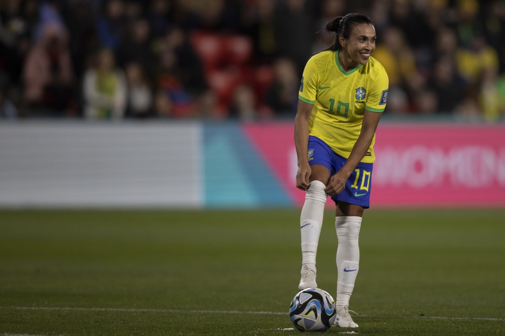 Atacante Marta no jogo Brasil x Panamá pela Copa do Mundo Feminina 2023(Foto: Thais Magalhães/CBF)