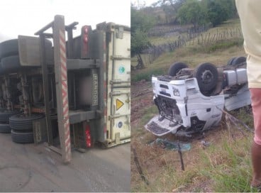 Dois acidentes aconteceram no último sábado, 12, em mesmo trecho de rodovia no município de Ipaumirim 