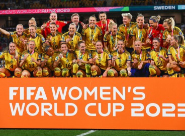 Jogadoras da Suécia comemoram terceiro lugar na Copa do Mundo Feminina 2023 