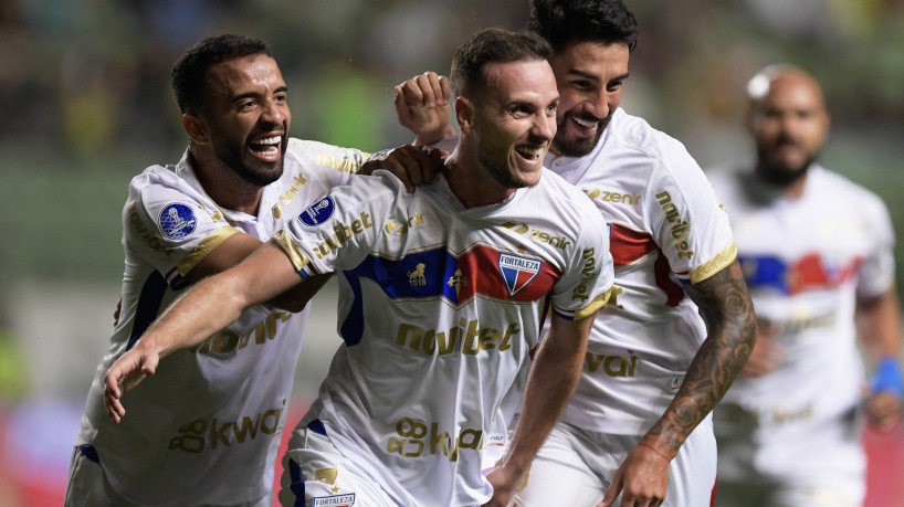 Pochettino comemora gol no jogo América-MG x Fortaleza, no Independência, pela Copa Sul-Americana 2023