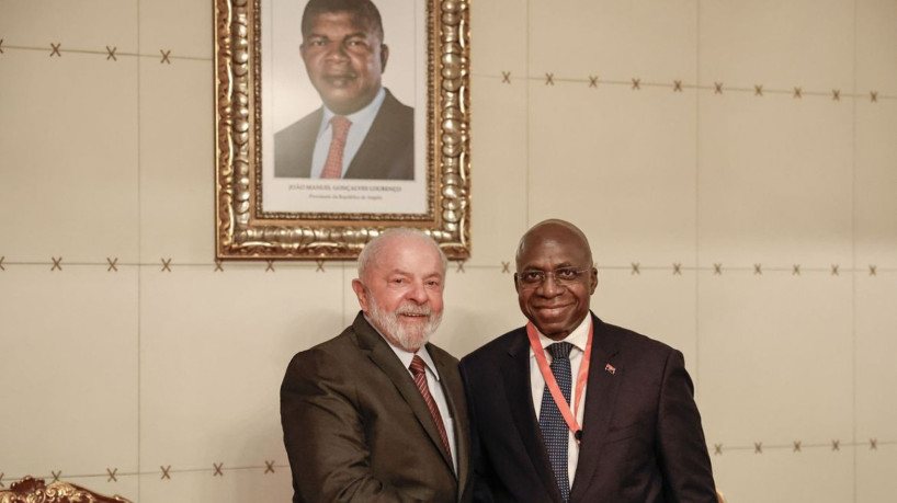 Luanda, Angola, 24.08.2023 - Presidente da República, Luiz Inácio Lula da Silva, desembarca em Luanda, Angola, e é recebido pelo presidente João Lourenço. Foto: Ricardo Stuckert/PR