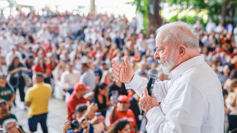 Na última passagem por Fortaleza, em setembro de 2023, Lula discursou em palco montado na sede do BNB, no bairro Passaré, em Fortaleza
