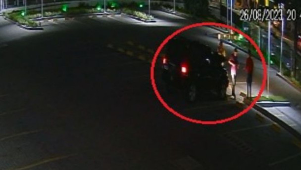 Imagens das câmeras de segurança mostraram o marido da contadora Kaianne Bezerra Lima com os executores do crime 