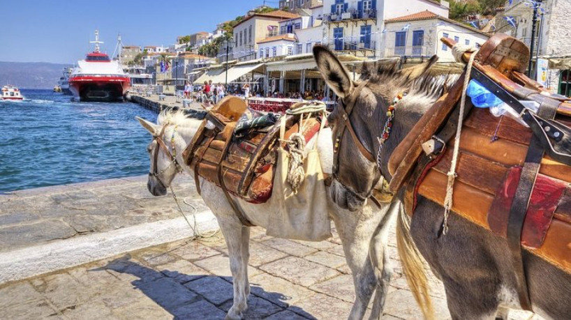 Ilha de Hydra não utiliza de veículos automotores 