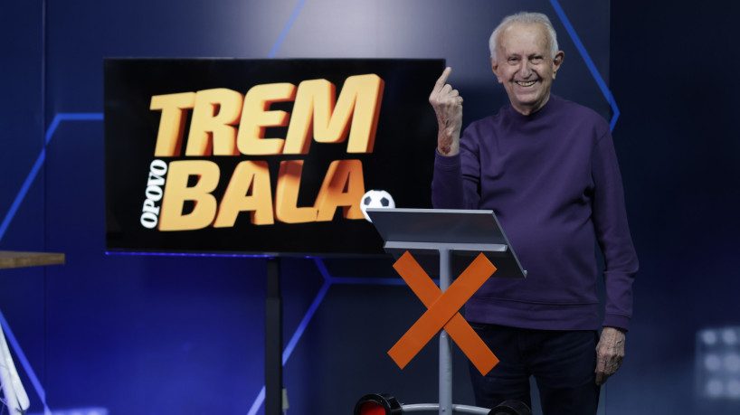 Alan Neto no novo estúdio do Trem Bala