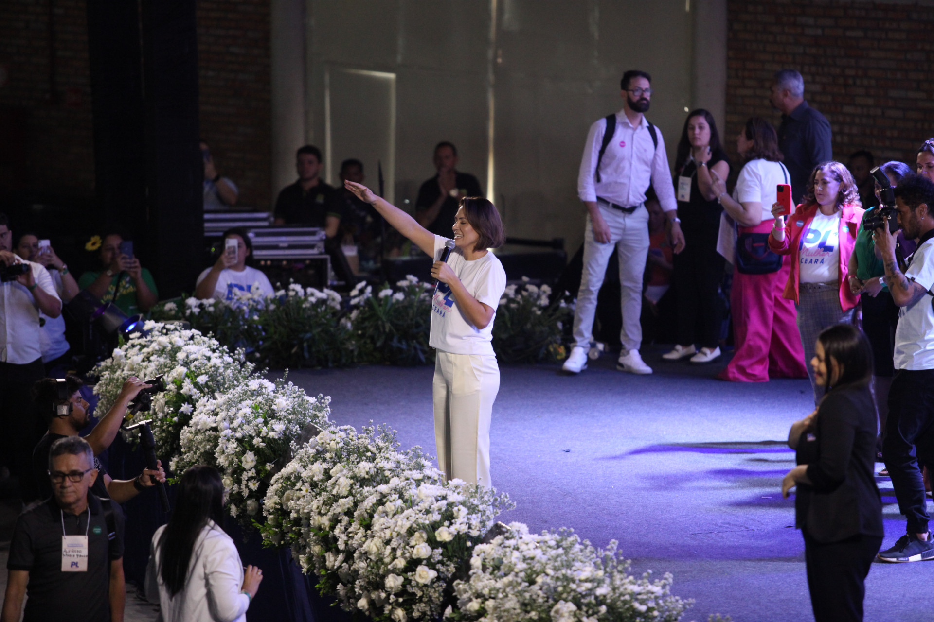 Michelle Bolsonaro em evento em Fortaleza (Foto: FÁBIO LIMA)
