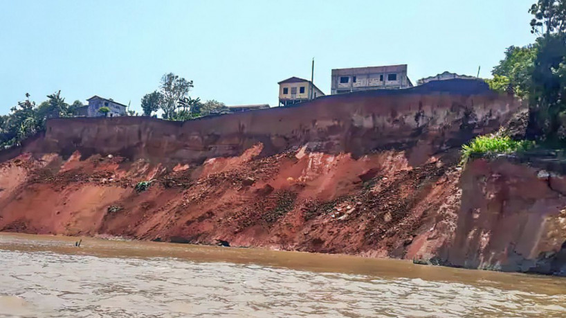 Beruri (AM) 02/10/2023 – Desabamento de barranco na comunidade do Arumã, próxima a Beruri, interior do Amazonas 
Foto:Prefeitura de Beruri/Divulgação