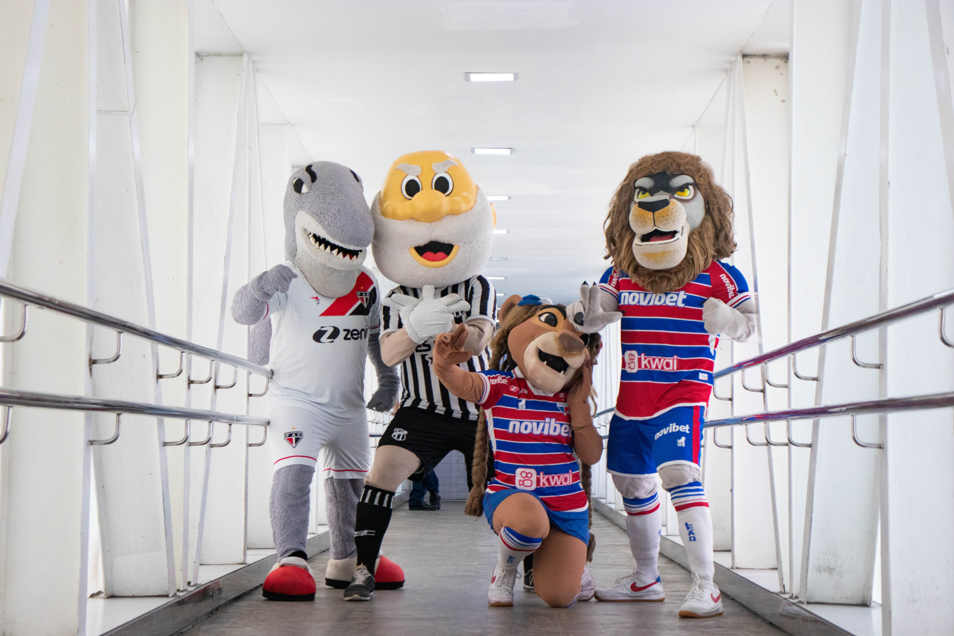 FORTALEZA, CEARÁ, BRASIL, 11-10-2023: Mascotes de times de futebol fazem a Semana da Criança no Hospital IJF. (Foto: Samuel Setubal/ O Povo)