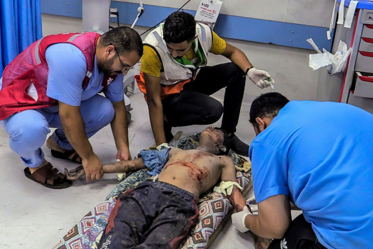 14/10/2023, Gaza: pelo menos 15 estabelecimentos de saúde foram atingidos. Foto: Ministério da saúde da palestina/Facebook