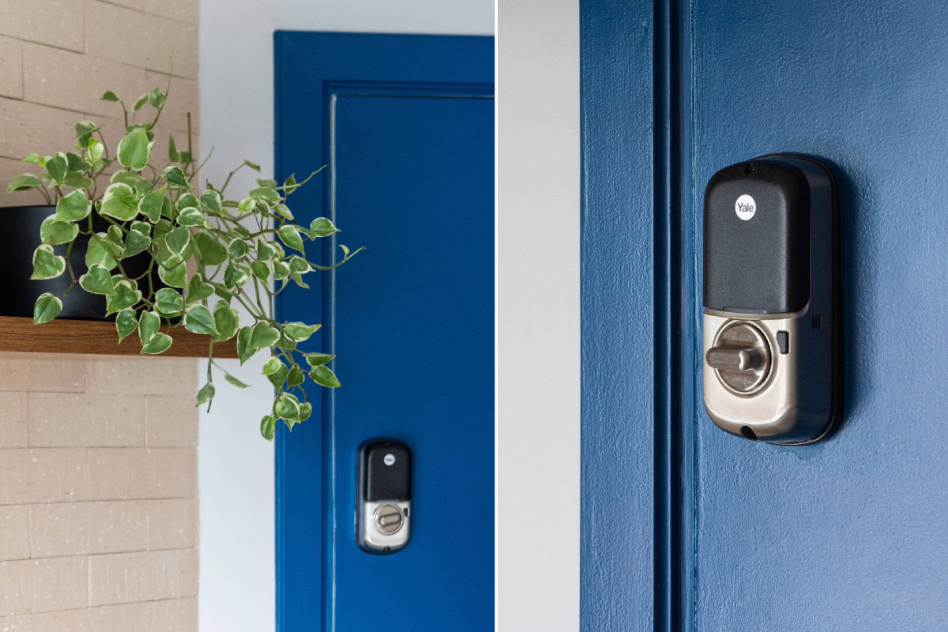 Fechadura digital tem ganhado espaço entre os projetos (Imagem: Guilherme Pucci | Escritório Bruno Moraes Arquitetura) 