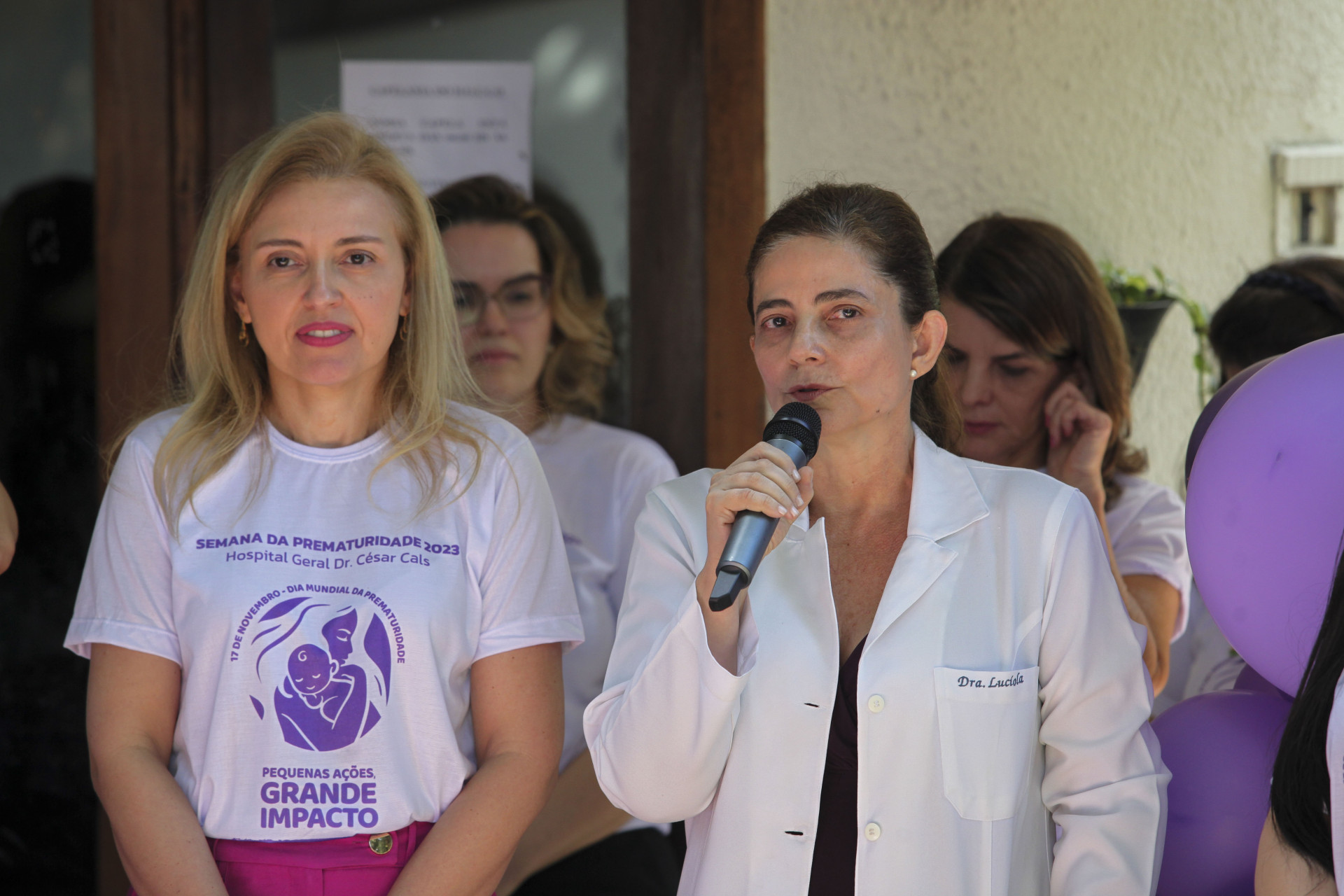 Daniele Vitoriana e doutora Luc&iacute;ola. Semana da Prematuridade no Hospital Geral Dr. C&eacute;sar Cals come&ccedil;a nesta segunda-feira, 6