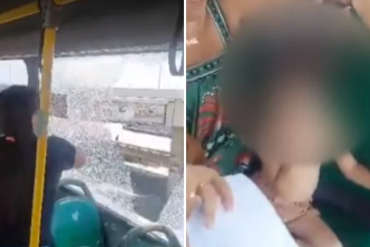 RJ: mãe quebra janela de ônibus após filho passar mal com o calor
