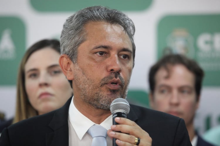 FORTALEZA, CEARÁ, BRASIL, 20.11.2023: Elmano de Freitas, governador do Ceará, durante inauguração do Centro Integrado de Segurança Pública.