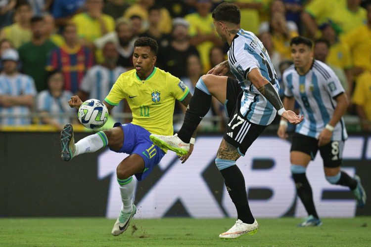 Rodrygo no jogo Brasil x Argentina, no Maracanã, pelas Eliminatórias da Copa 2026