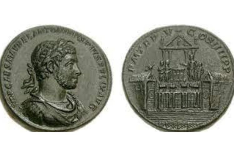 Moeda do imperador Heliogábalo, reconhecido como mulher trans por museu britânico. 