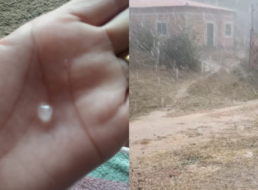 Vídeos mostram chuva de granizo no município de Ubajara, no Ceará 