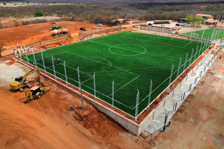 Academia Blockchain Sports, com investimento de R$ 300 milhões, está em construção em Acopiara. Terreno tem 42 hectares