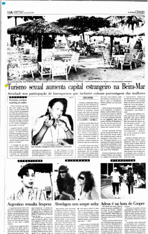 Matéria de 27 de julho de 1993 mostra como o turismo sexual começava a crescer em Fortaleza(Foto: Acervo O POVO Doc)