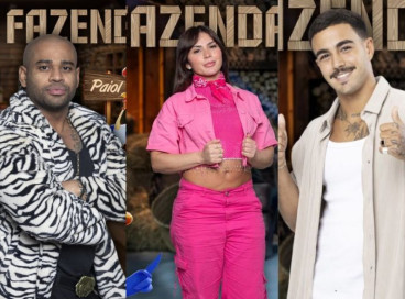 A Fazenda: Cezar, Nadja e Yuri estão na 11ª roça do reality. 