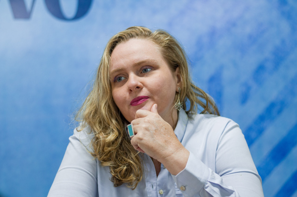 Grazielle Albuquerque, jornalista e cientista pol&iacute;tica. Pesquisa pol&iacute;tica e sistema de justi&ccedil;a, em especial na sua interface com a m&iacute;dia(Foto: Samuel Setubal)