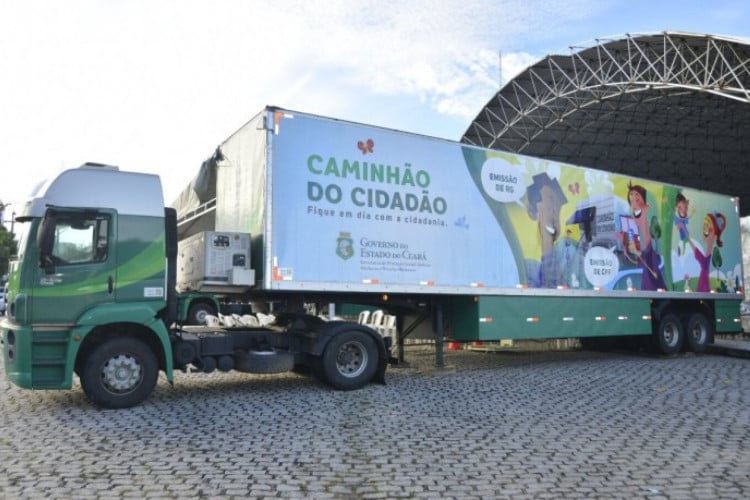 Doze comunidades de Fortaleza e quatro interiores do Ceará será atendido pelo Caminhão do Cidadão, a partir de segunda-feira, dia 11