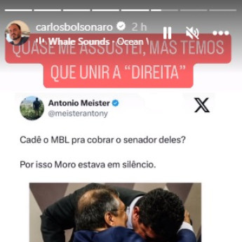 Carlos Bolsonaro ironizou abraço de Flavio Dino em Sergio Moro