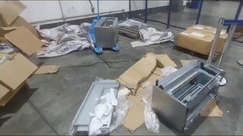 Droga estava dentro de tubos de metal, que foram soldados em fornos industriais