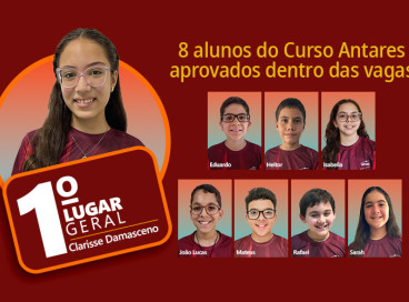 No concurso 2023/24, oito alunos do Curso Antares foram aprovados dentro das vagas 
