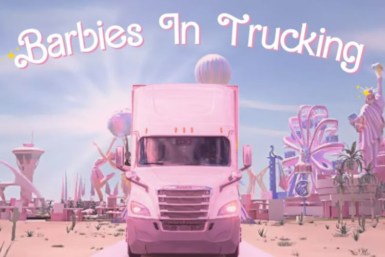 Empresa de recrutamento de motorista faz campanha para a Barbie caminhoneira. 