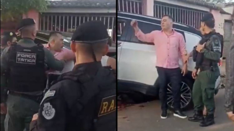 Delegado Paulo Hernesto Pereira Tavares foi filmado dando tapa em uma mulher após acidente de trânsito em Aurora, no último dia 11 de novembro