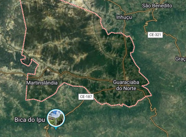 A estrada liga a saída de Guaraciaba no sentindo São Benedito à saída de Guaraciaba no sentido Ipu 