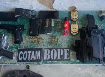 Apreensão do Bope e Cotam após frustrar sequestro em Maracanaú 