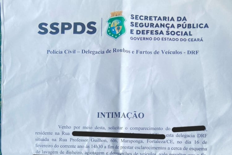 A falsa intimação seria usada para retirar a vítima de casa e concretizar o sequerstro 