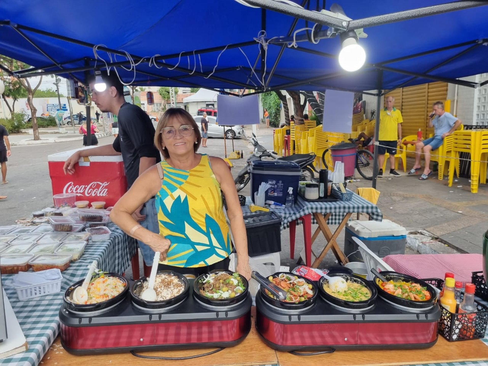 Refeições feitas no dia pela Luzia Alves Torres, que atua no espaço há mais de dezesseis anos