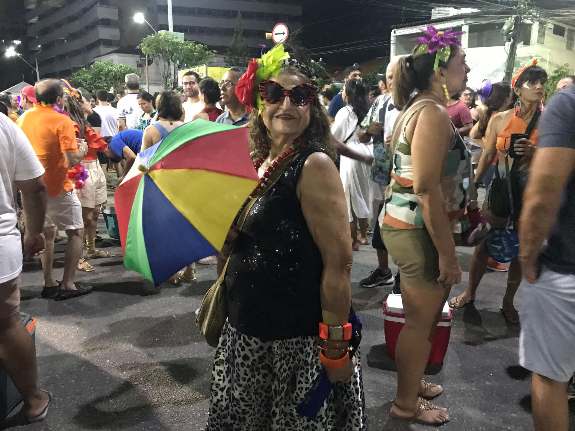 Rosilda Costa Barbalta de 62 anos, comemora os festejos de Carnaval no Polo da Mocinha