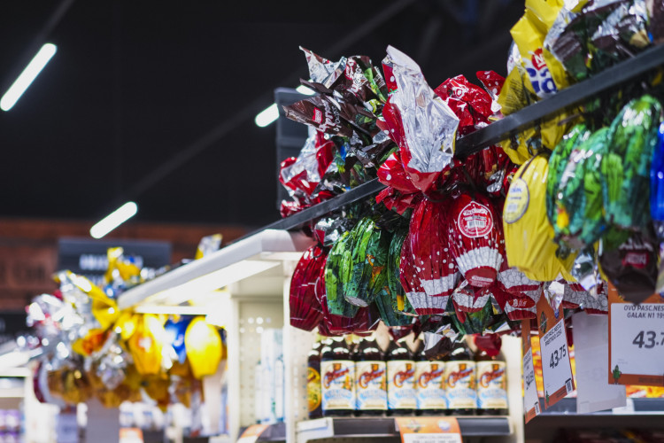 Ovos de chocolate na Páscoa