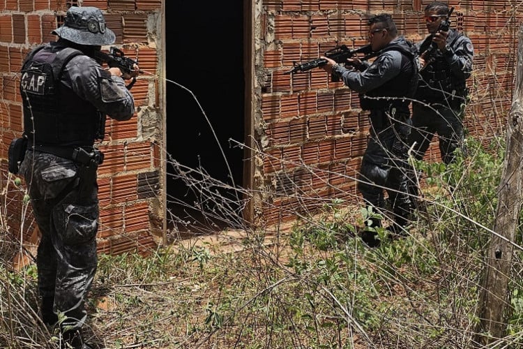 Policiais penais do Ceará compõem operação que conta com 300 homens para localizar os presos que fugiram da Penitenciária Federal de Mossoró-RN