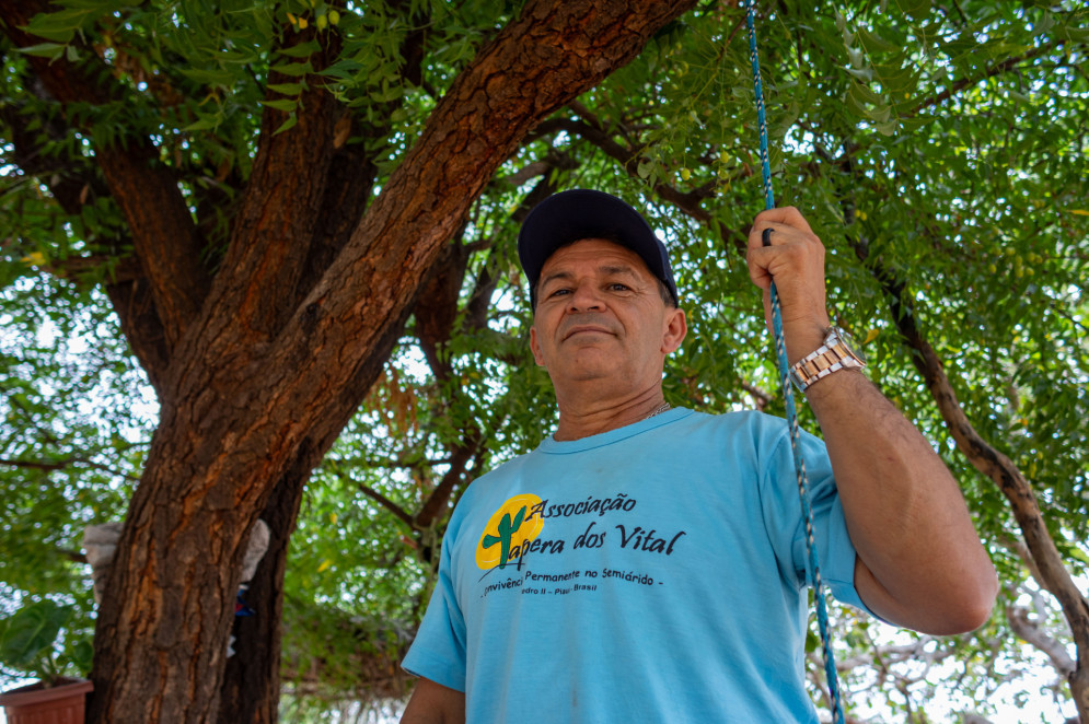 Genivaldo Ribeiro Barros é líder comunitário da comunidade da Tapera dos Vital e representa os habitantes do assentamento (Foto: AURÉLIO ALVES)