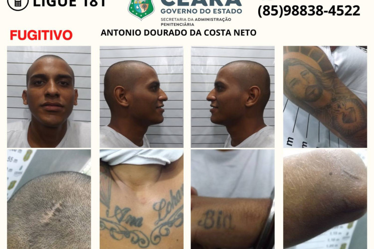 Um detento fugiu na madrugada desta segunda-feira, 19, Unidade Prisional Professor Clodoaldo Pinto (UP-Itaitinga2) em Itaitinga