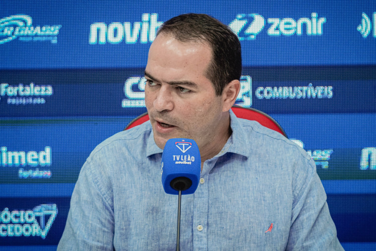 Marcelo Paz, CEO da SAF do Fortaleza, em entrevista coletiva
